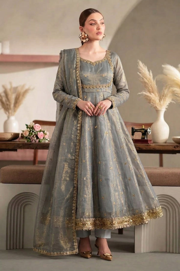 Fandy Silk Sequence Work 3-Piece Salwar Suit Set Coding with Sequence Work