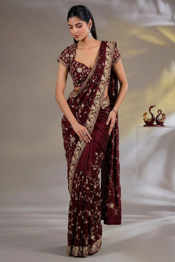 Premium Space Silk Sequins Saree