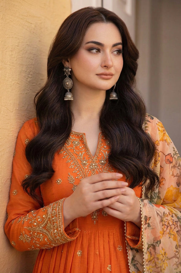 Georgette Sequence Work 3-Piece Salwar Suit Set with Digital Print with Fancy Lace