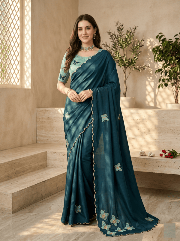 Butterfly Handwork Saree