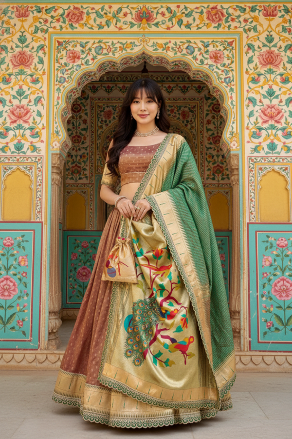 Shimmer Organza Lehenga Choli