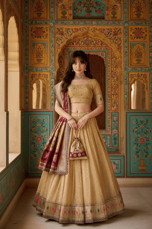 Shimmer Organza Lehenga Choli