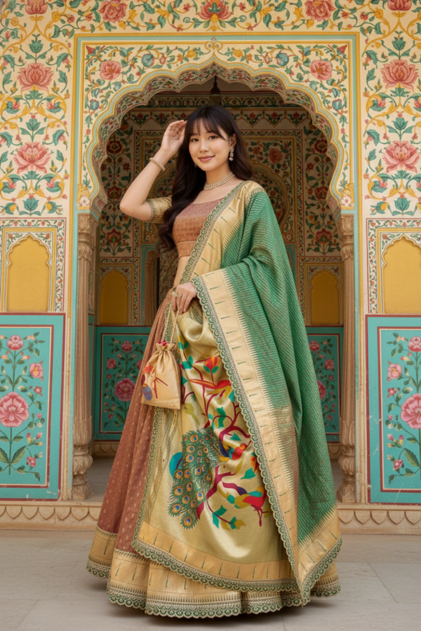 Shimmer Organza Lehenga Choli