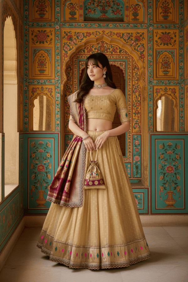 Shimmer Organza Lehenga Choli